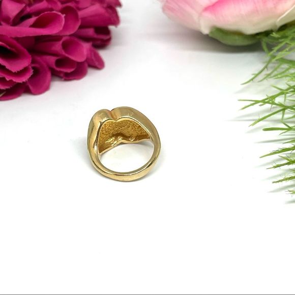 VINTAGE⚜️Crystal Pavé Wraparound Cocktail Ring - 18K Plated - Picture 5 of 7